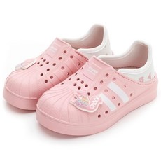 CHOOP 兒童款輕便水陸洞洞鞋 尺寸180-220, 18cm, 霧粉色