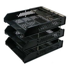 LONG HO 龍和文具 DR 423 公文架 黑色 340*260*235mm, 3層