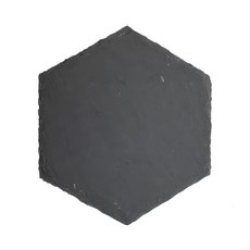 阿莎&布魯 自然板岩杯墊, 10 x 10 x 0.7cm, 六角形, 1個
