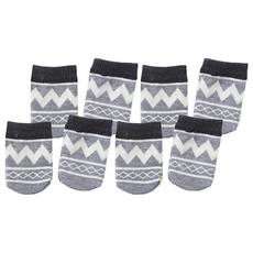 Mega 日式可愛印花桌椅腳套 8只入, 灰圖騰, 8.5 x 5.5cm, 1組