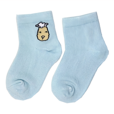 baa baa sheepz 抱抱羊 提花短襪 A001 藍色 1雙, 2~3歲