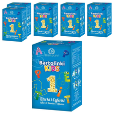 Bartolini字母數字造型寶寶義大利麵，8個月以上適用，加入雞蛋, 250g, 6盒