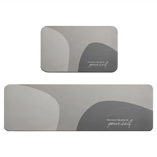 軟式科技絨吸水防滑地墊組, 軌跡, 大45 x 150cm + 中45 x 75cm