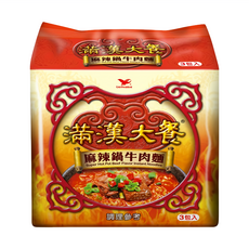 統一 滿漢大餐 麻辣鍋牛肉麵, 3包