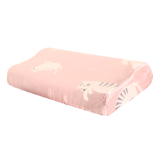 EmBrace 英柏絲 純天絲3D網布兒童工學記憶枕 小貓與蝶, 30 x 50 x 7~9cm, 粉色