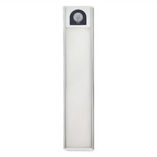 免鑽孔超薄LED感應燈, 銀色, 20cm/40cm, 白光/自然光/暖光, 人體感應, ABS材質, 磁鐵吸附, 1個