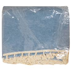 米禾 日式流蘇防水桌巾, 220 x 140cm, 單寧藍, 1條