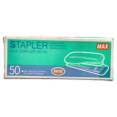 MAX 美克司 釘書機 HD-50 50張裝訂 永久性釘法 暫時性釘法, 米色, 1個