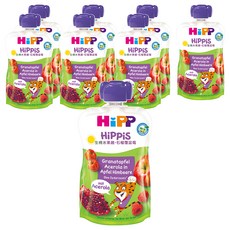 HiPP 喜寶 生機水果趣 石榴覆盆莓 1歲以上, 100g, 8包