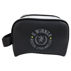 G.WINNER 異材質拼接手拿包 - 合成PU材質, 黑色, 1個