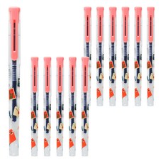 PENROTE 筆樂 圖案中性筆 藍墨 0.5mm, 粉紅色, 12支