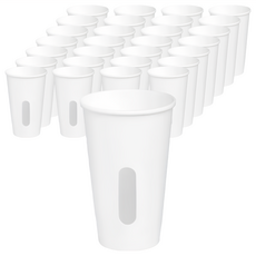 禾啟 單層共用杯 16oz 50個 20組 - 冷熱皆宜 開窗設計, 20條