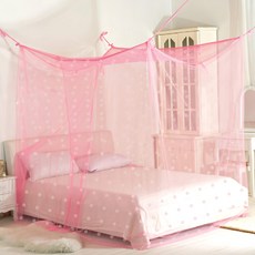 C.G.&C. 凱蕾絲帝 針織蚊帳 台灣製造 大空間專用, 粉紅色, 7尺(210 x 180 x 180cm)