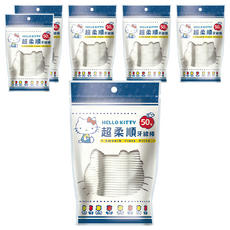 三麗鷗 Hello Kitty 超柔順牙線棒 輕巧包 50支, 6包