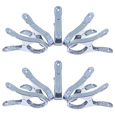 E.City強力不鏽鋼曬衣被夾 10個 尺寸長約12x2cm, 銀色