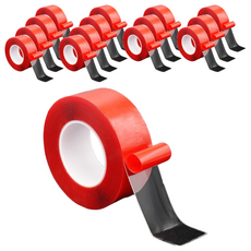 極黏透明無痕強力膠條 15mm 透明色 -強力黏貼、無痕不殘膠、多表面適用, 15捲