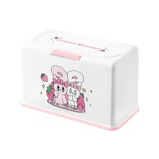 收納王妃 艾絲樂小兔 50入收納盒, 1個, 兔兔草莓