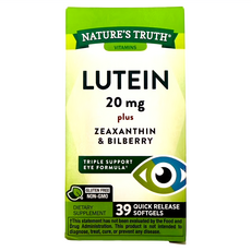 NATURE'S TRUTH 綠萃淨 Visi-Gold 威視晶葉黃素 + 山桑子軟膠囊, 1個, 39顆