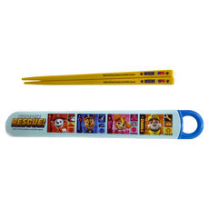 Skater 銀離子兒童筷子組 含收納盒, 盒子195 x 27 x 15mm + 筷子165mm, 汪汪隊 + 天藍色, 1組