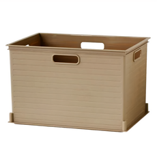 KEYWAY 聯府 山本深形收納盒, 米白色, 1個