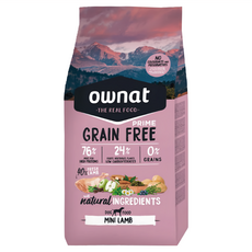 Ownat 歐娜特 全齡犬無穀全天然配方 小顆粒 低敏配方 放牧小羔羊 狗糧, 3000g, 1袋