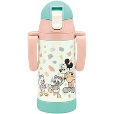 Skater STWM3N 雙手把可折疊不鏽鋼吸管水壺*******, 米奇, 350ml, 1個