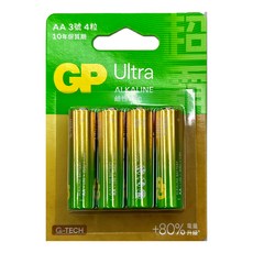 GP Batteries 超霸 特強鹼性電池3號 吊卡裝, 4顆, 1組