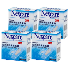 3M Nexcare 防水透氣繃 2.6 x 5.7cm 16片 + 圓點型8片, 24片, 4盒