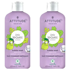 ATTITUDE 艾特優 兒童泡泡浴，香草&梨，473mL, 2瓶
