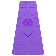 AMYUP 小鮮肉媽咪寶貝生活館 環保TPE正位線瑜珈墊 夢境紫 SGS無毒檢測 高密度避震材質 雙面防滑設計, 183 x 80 x 0.6cm, 1個