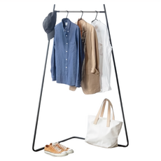 IRIS OHYAMA 愛麗思歐雅瑪 角落造型吊掛衣桿 PI-C150, 黑色