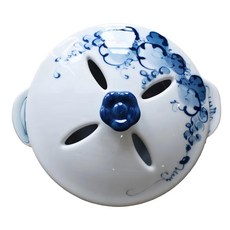 藍染繪葡萄蓋物, 日本陶瓷, 14cm寬, 3.8cm高, 230mL容量, 藍染繪葡萄, 1個