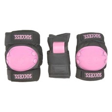 SUCCESS 成功 三合一溜冰護具組, S, 紅色和尚款, 1組