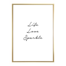 簡愛 Life Love Sparkle 裝飾畫, 金色