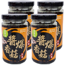 連淨 苦茶油醬爆香菇拌醬, 全素, 210g, 4罐