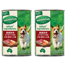 Nature's Gift 添頌系列 犬用主食罐, 牛肉, 700g, 2罐