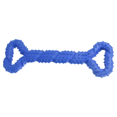 치즈쿠키 중대형견 물어뜯기 장난감 고무 이갈이스틱 터그 놀이 장난감, 파랑, 1개
