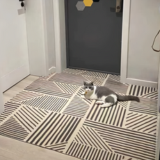 喬木居家 北歐幾何可剪裁絲圈地墊, 90 x 60cm, 簡際, 1件