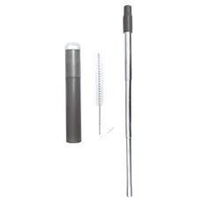 感恩使者 不鏽鋼伸縮環保吸管, 附贈吸管刷, 易清洗, 小巧便攜, 1支, 1盒