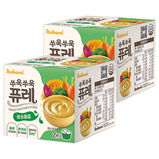 ibobomi 寶寶泥 綜合蔬菜 (80公克x2杯) 適用年齡6個月以上, 160g, 2盒