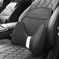 GMZ MOTORS 2IN1 腰部/背部通風汽車座椅靠墊 可拆卸拼接, 黑色, 1組