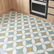 Arbor Home 喬木居家 復古花紋PVC 抹淨地墊, 浮光掠影, 1個