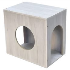 LiFArt MIT 寵物組合櫃 - 圓孔門 (純白橡木色) 42Wx28.2Dx40Hcm, 42cm