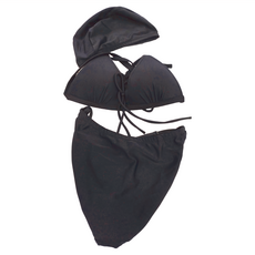 Summer love 夏之戀 大女比基尼二件式 彈性纖維 聚酯纖維, 黑色