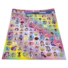 Disney Princesses 迪士尼公主 百格貼貼紙 6個, 浪漫公主 多色, 1組