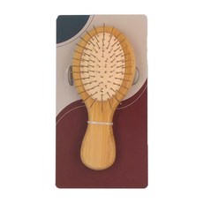STRAWMAN 涼感按摩梳 14.2 x 6.2cm, 不鏽鋼針, 1支, 木紋色