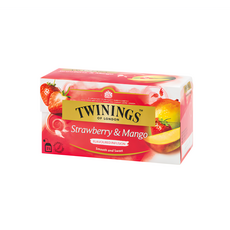 TWININGS 唐寧茶 草莓芒果茶 香甜草莓與熱帶芒果混搭, 2g, 25包, 1盒