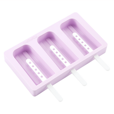 CHEFMADE 學廚 烘焙廚房系列 傳統款矽膠雪糕模，3連模，食品級矽膠和PP材質，不含BPA, WK9442, 1個