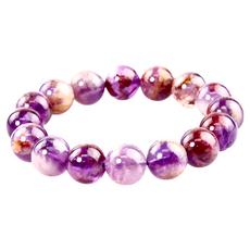 開運方程式 紫幽靈手珠 社交之石 12mm, 1個