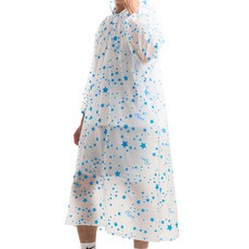 Crocodile 鱷魚 日式星星環保雨衣, 男女適用, 單一尺寸:156~180cm, 藍色